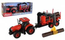 Traktor ZETOR /setrvačník/s vlekem /s ramenem/zvuk,světla/36cm