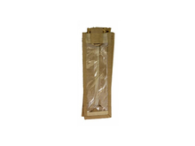 Taška juta na láhev s průhledem 35x11x11cm s průhledem