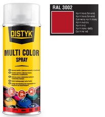 Sprej Multi color červená (RAL3002) 400ml DISTYK
