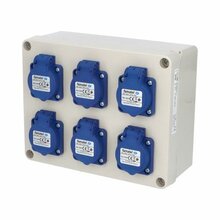 Zás. krabice AcquaBOX 3066 IP54 
6x230V s ochr. kolíkem