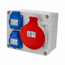 Zás. krabice AcquaBOX 3070 IP54 
2x230V s ochr. kolíkem, 1x400V/32A/5