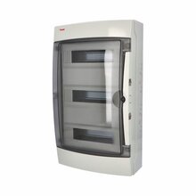 Rozvodnice Acqua 3942-TTB IP65, 42mod., na omítku, průhl. dveře, 565x326x150mm