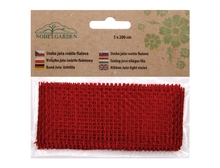 Stuha juta 5cm/2m červená
