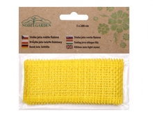 Stuha juta 5cm/2m žlutá