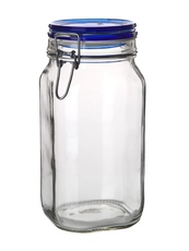 Dóza hermetická skl. s patent. uzávěrem 1500ml FIDO Blue
