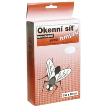Síť proti hmyzu okenní 150x90cm sklovl. černá samolep.