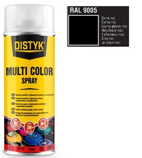 Sprej Multi color černá matná (RAL9005) 400ml DISTYK