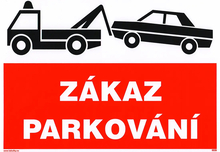 Tabulka ZÁKAZ PARKOVÁNÍ  210x297mm/A4/samolepící