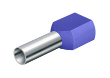 DD 2,5-18 modrá 100ks Dutinka dvojitá průřez 2x2,5mm2 délka 18mm