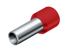 Dutinka izolovaná, průřez 1,5mm2, délka 8mm, červená