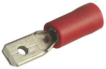 Kolík plochý poloizolovaný, průřez 0,5-1,5mm2 / 4,8x0,8mm PVC dle UL (RF-M408)