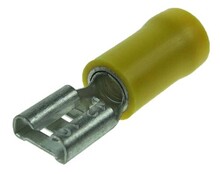 OPP 6-68 Objímka plochá poloizolovaná průřez 4-6mm2 / 6,3x0,8mm PVC dle UL (GF-F608)