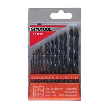 Sada vrtáků do kovu černé 1,5-6,5mm HSS-R 13 dílů PVC obal