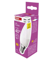 xxxZQ3221 LED žár. Classic svíčka E14 5W (40W) 470lm neutrální bílá