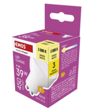 ZQ8E22 LED žárovka Classic MR16 GU10 4W 39W 450lm  teplá bílá