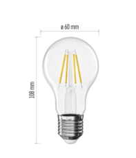 ZF5D52 LED žárovka Filament A60 E27  7,8W (75W) 1060 lm teplá bílá