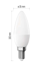 ZQ3E21 LED žár. classic svíčka 4,2W (40W) 470lm E14 WW