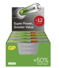 GP alkalická baterie SUPER AAA (LR03) 12ks/1bal  B0114T