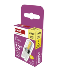 LED žárovka Classic JC / G9 / 2,5 W (32 W) / 350 lm / teplá bílá ZQ9D12