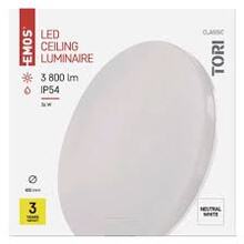 LED přisazené svítidlo TORI, kruhové bílé 36W neutrální b., IP54 ZM4325