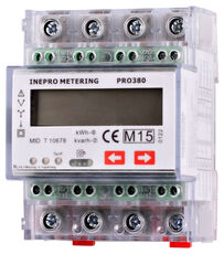 INEPRO Elektroměr PRO380-Mod 0,25-100A MID E374