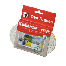Profil těsnící - P bílý z EPDM pryže 9 mm x 5,5 mm x 6 m Den Braven B45502