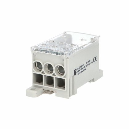 Blok pro rozdělení fází PVB 160-6, 1pól., AL/CU, 160A, 690V, šedý, na DIN 1