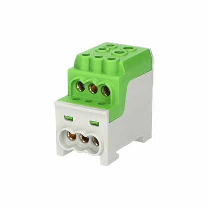 Blok pro rozdělení fází UVB 200 PE,
1pól., 200A, 1000V, zelený, na DIN Blok pro rozdělení fází UVB 200 PE,
1pól., 200A, 1000V, zelený, na DIN 1