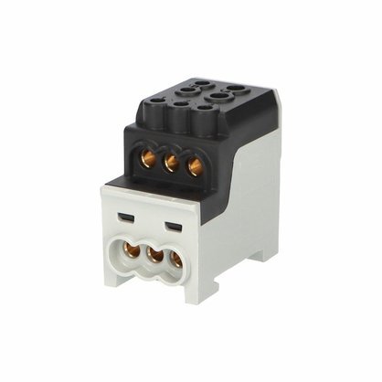 Blok pro rozdělení fází UVB 200 L S, 1pól., 200A, 1000V, černý, na DIN Blok pro rozdělení fází UVB 200 L S, 1pól., 200A, 1000V, černý, na DIN 1