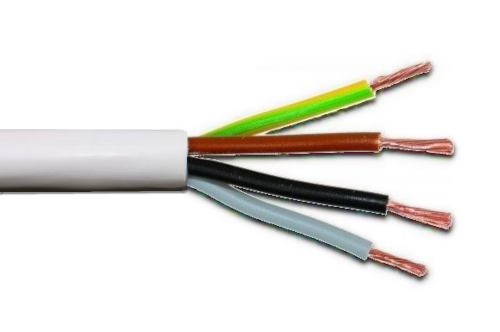 Kabel CYSY 4x0,75 bílý H05VV-F 1