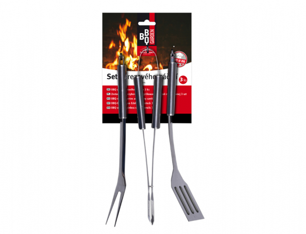 Set grilovací nářadí 3ks nerez BBQ 1