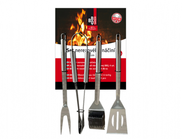 Set grilovací nářadí 4ks nerez BBQ 1