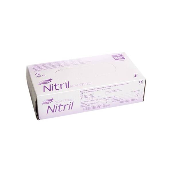 Rukavice nitril jedn.bezpaš.modré L 100ks 4G 1