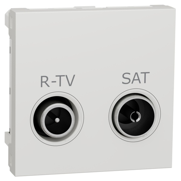 Zásuvka TV-R/SAT průběžná Schneider Electric Nová Unica NU345618, 11 dB 2M, bílá 1