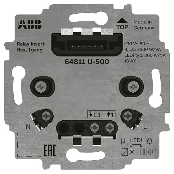 2CKA006800A3042 PŘÍSTROJ SPÍNACÍ FLEX S JEDNÍM RELÉ TYP 64811 U-500 1