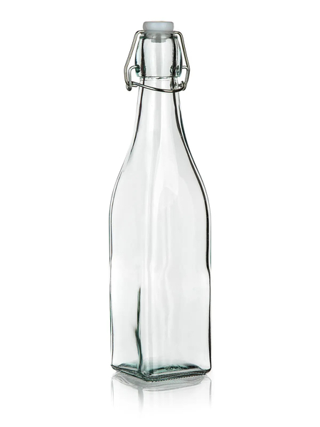 Láhev  s pákovým uzávěrem 500ml hranatá skleněná YARA 1