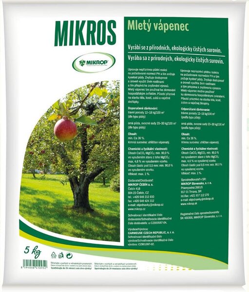 Mletý vápenec 5kg Mletý vápenec 5kg 1