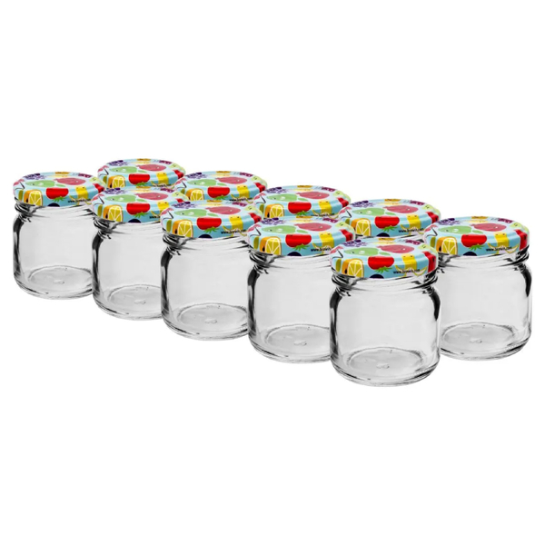 Sklenice zavařovací 30ml s barevným víčkem 43 10ks 1