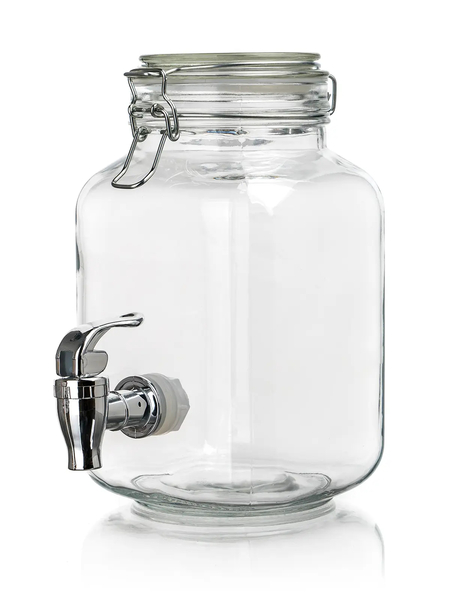 Láhev 2200ml skleněná s kohoutkem, víčko s pákovým uzávěrem 1
