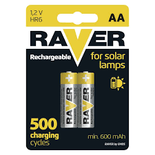 Nabíjecí baterie do solárních lamp RAVER SOLAR AA (HR6) 600 mAh B7426 1