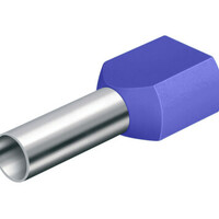 DD 2,5-18 modrá 100ks Dutinka dvojitá průřez 2x2,5mm2 délka 18mm 2