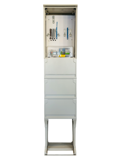 Elektroměrová skříň ESTA ER212/NKP7P 63A QM (3f 1/2S,-FVE) 1bod. UNI–ČEZ, EG.D vč.pilíře 1