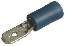 Kolík plochý poloizolovaný, průřez 1,5-2,5mm2 / 4,8x0,8mm PVC dle UL (BF-M408) 1