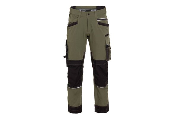Kalhoty pracovní STRETCH LINE, olivová, 2XL/58, STALCO PERFECT 1