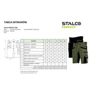 Kraťasy pracovní STRETCH LINE, olivové, L/54, STALCO PERFECT 2