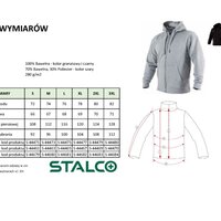 Mikina s kapucí PORA, L, námořnická modrá, STALCO 2