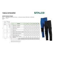 Kalhoty pracovní, STINGER, černé, S/48, STALCO 2