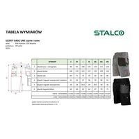 Kraťasy pracovní BASIC LINE, L/52, šedé,  STALCO 2