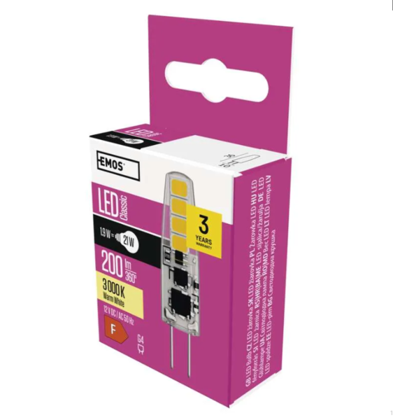 LED žárovka Classic JC G4 1,9 W (21W) 200lm teplá bílá ZQ8620 1