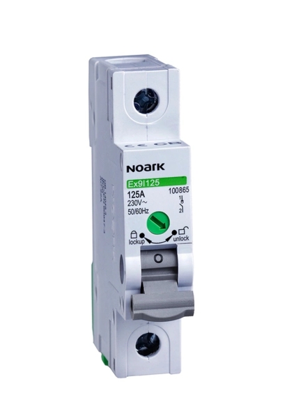 Vypínač instalační NOARK 102305 Ex9I125 1P 25A, šířka 1 modul, 1pól, 25A Vypínač instalační NOARK 102305 Ex9I125 1P 25A, šířka 1 modul, 1pól, 25A 1